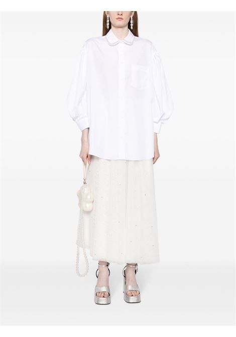 White pearl-embellished shirt - women SIMONE ROCHA | 5230B1025WHTPRL